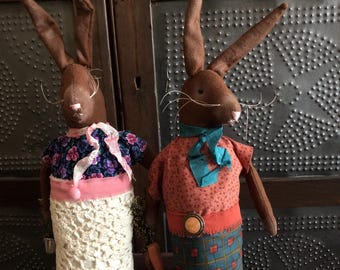 Primitive Girl Spring/Easter Bunny Rabbit. Customer Choice