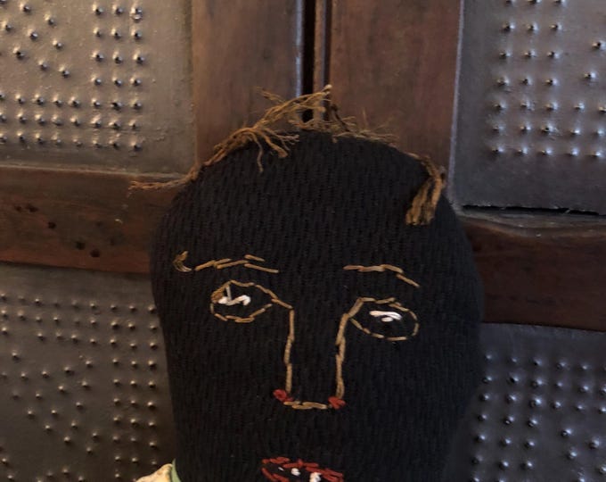 18 Inch Primitive Rag Stuffed Black Doll - Etsy