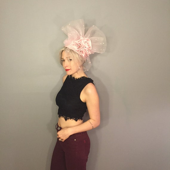 80s Vintage Whittall & Shon Baby Pink Rose Fascina