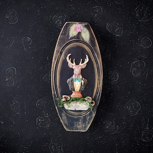 Vintage Deer In Tuxedo Wall Art Décor/Gentleman deer art/Funny Dark Academia Décor/Quirky Victorian Style Gentleman Deer Portrait