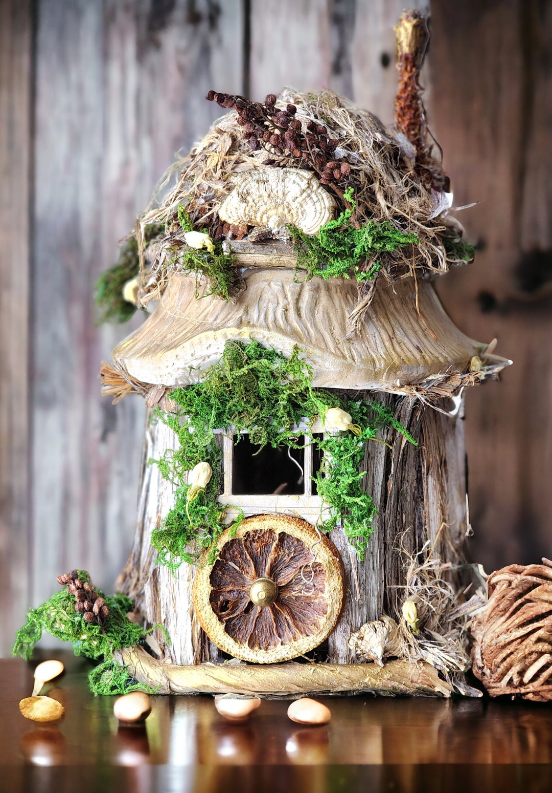 Enchanting Woodland Fairy House/forest Fairy Cottage/handcrafted Fairy ...