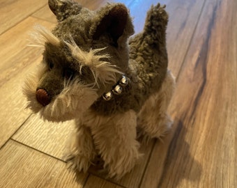 Vintage Cottage Collectibles Schnauzer Scruffy Terrier Dog Plush Stuffed Animal by Ganz