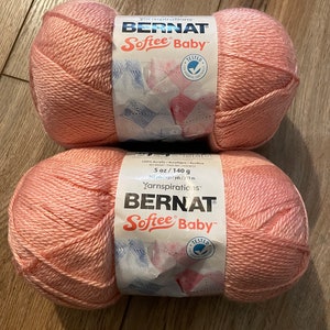 Set of 2 Bernat Softee Baby Soft Peach Acrylic Yarn Etsy