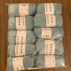 Pack of 10 Paintbox yarns Baby Dk Washed Teal Light Blue acrylic blend