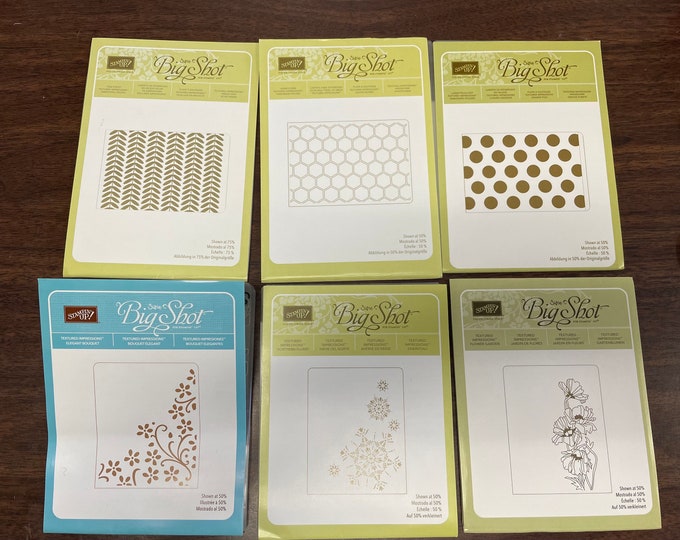 6 Stampin up Sizzix Big Shot Embossing Folders Polka Dots Etsy