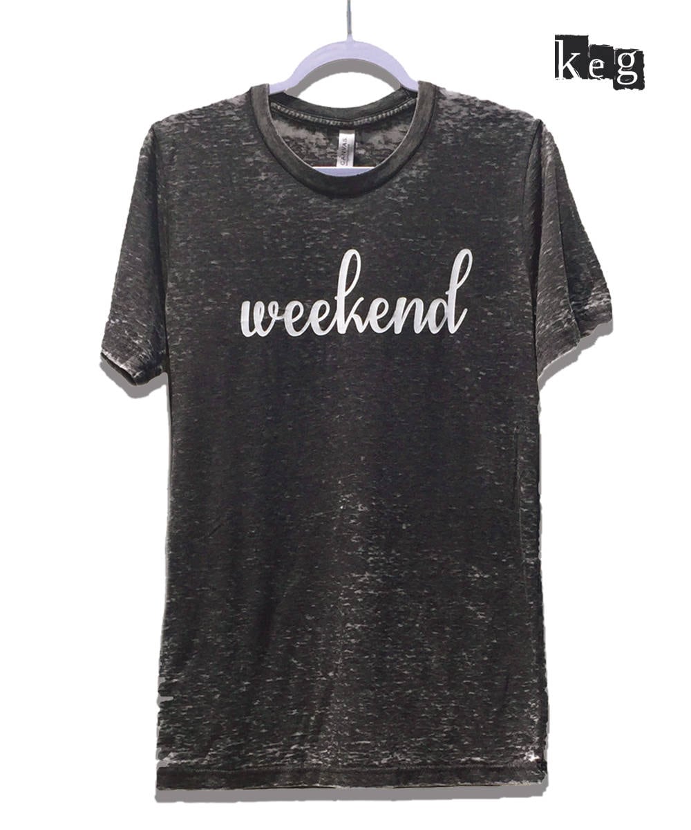 Weekend Bella Canvas Grey Acid Wash 