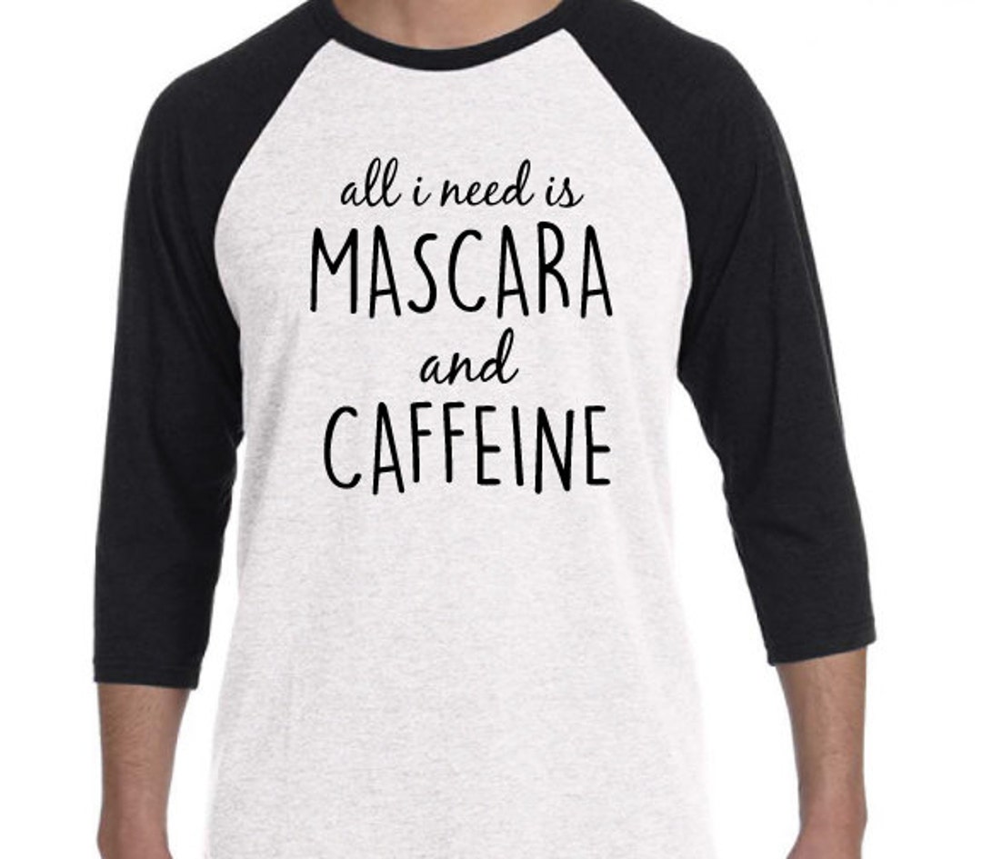 Mascara & Caffeine Bella Canvas Unisex Baseball Tee - Etsy
