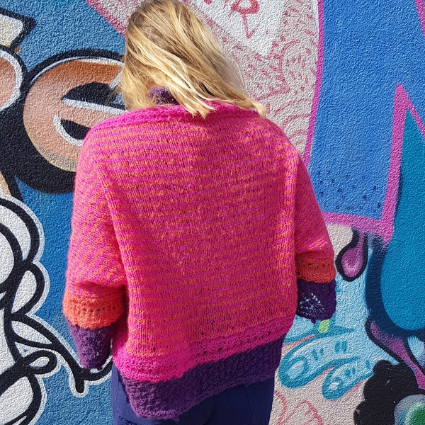 Boléro gilet fait main en alpaca & soie