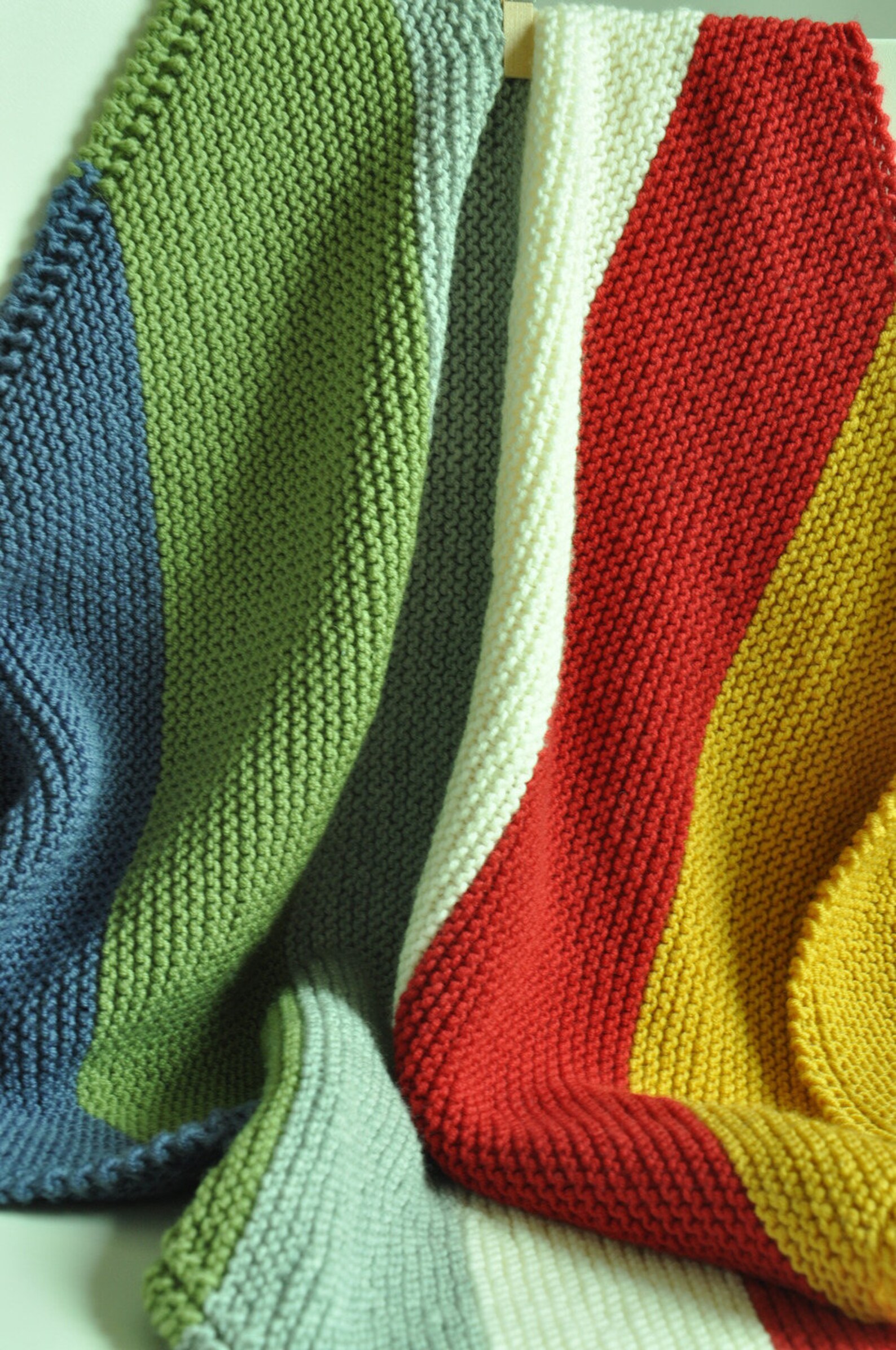 Knitted in 100 Merino Wool Baby Blanket Etsy