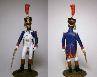 Oficial, joven guardia, Francia 1809 / Figura de hojalata 54 mm