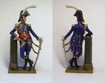 Officer of the Guard Marines. France 1809  Tin soldier figure 54mm