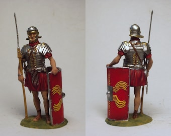 Legionario romano de los siglos I-II d. C. / Figura de estaño de 54 mm