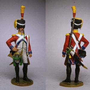 Kornett der Voltigeure des 30. Linienregiments, Frankreich 1809. / Zinnfigur 54mm