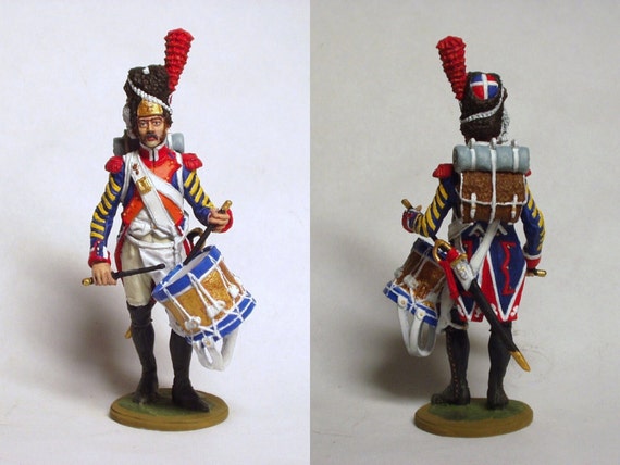 France 1809 Tin figure 54 mm Drummer of the swiss grenadiers