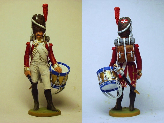 France 1809 Tin figure 54 mm Drummer of the swiss grenadiers