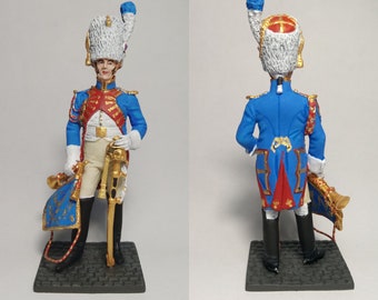 Figurine Soldat 54mm - Grenadiers De La Garde Française, étain Peint Par Attica