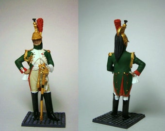 Officer of dragoon of the guard, France 1812 / Tin figure 54mm