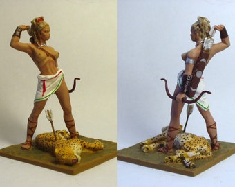 Diana Venatrix - the goddess of the hunt / Tin figure 54mm