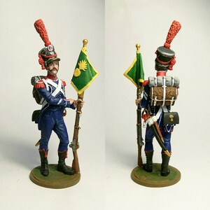 Sergeant Karabiner mit Fanion des 8. Leichten Infanterieregiments, Frankreich 1810 / Zinnfigur 54mm