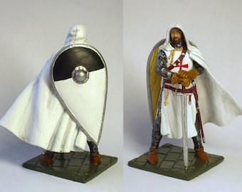 Caballero Templario, siglo XII / Figura de hojalata 54mm