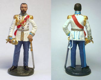 Nicolás II - último emperador de Rusia 1894-1917 / Figura de hojalata de 54 mm
