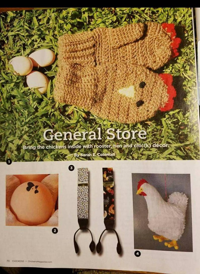 Warm and Whimsical Chicken Mittens Hand Crocheted Mittens. Keep Your