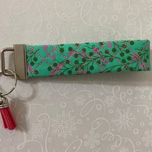 Tula Pink Homemade Safety Pins Wristlet Keyfob and Keychain