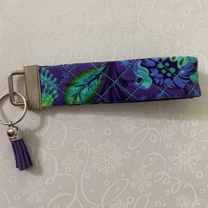 Tula Pink De La Luna Wristlet Keyfob/ Keychain/ Cotton Wrist Keychain/ Wristlet Keychain/ Gift for Her