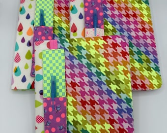 Tula Pink Houndstooth Composition Notebook Cover with Pen Holder