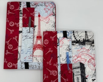 Paris Composition Notebook Cover with Pen Holder