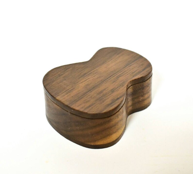 Wooden Guitar Pick Box Acoustic Guitar Pick Box Music Gift Etsy