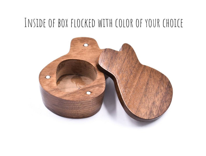 Wooden Guitar Pick Box Electric Guitar Pick Box Plectrum Etsy