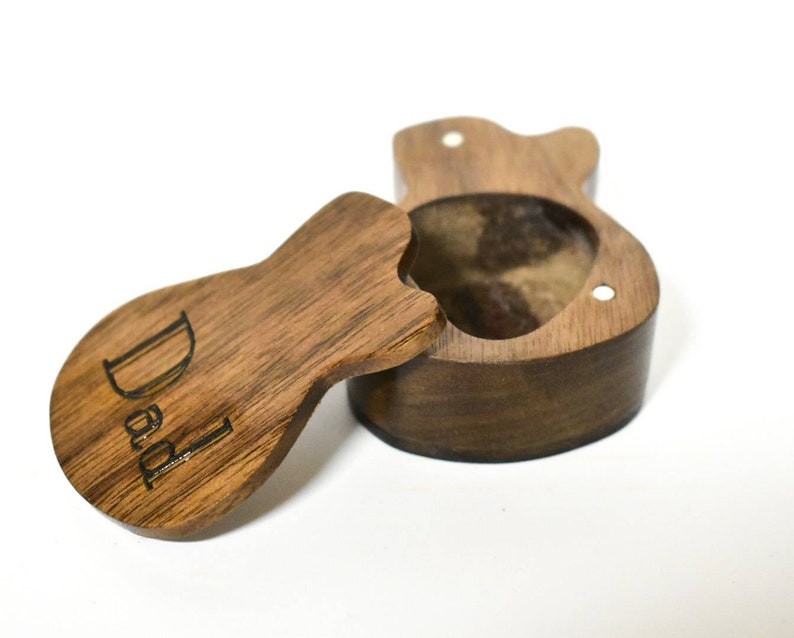 Wooden Guitar Pick Box pick storage plectrum box pick Etsy
