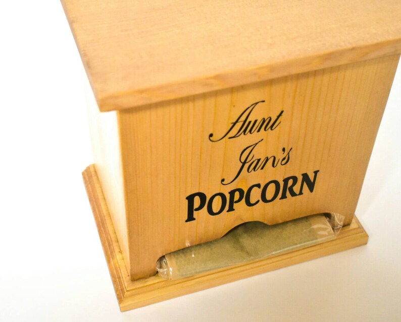 Microwave popcorn holder wooden popcorn box popcorn gift Etsy