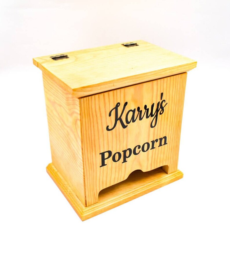 Microwave popcorn holder wooden popcorn box popcorn gift Etsy
