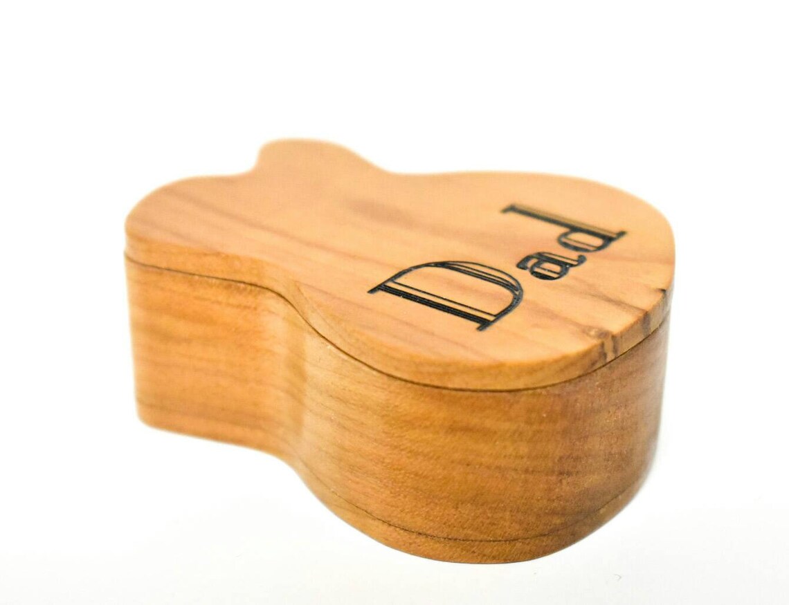 Wooden Guitar Pick Box Electric Guitar Box Guitar Lover Etsy India