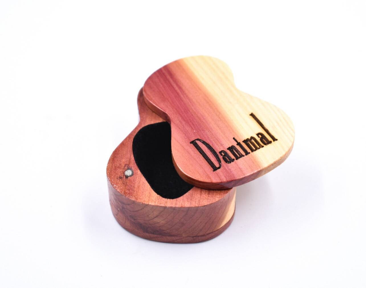 Wooden Guitar Pick Box Acoustic Guitar Pick Box Music Gift Etsy