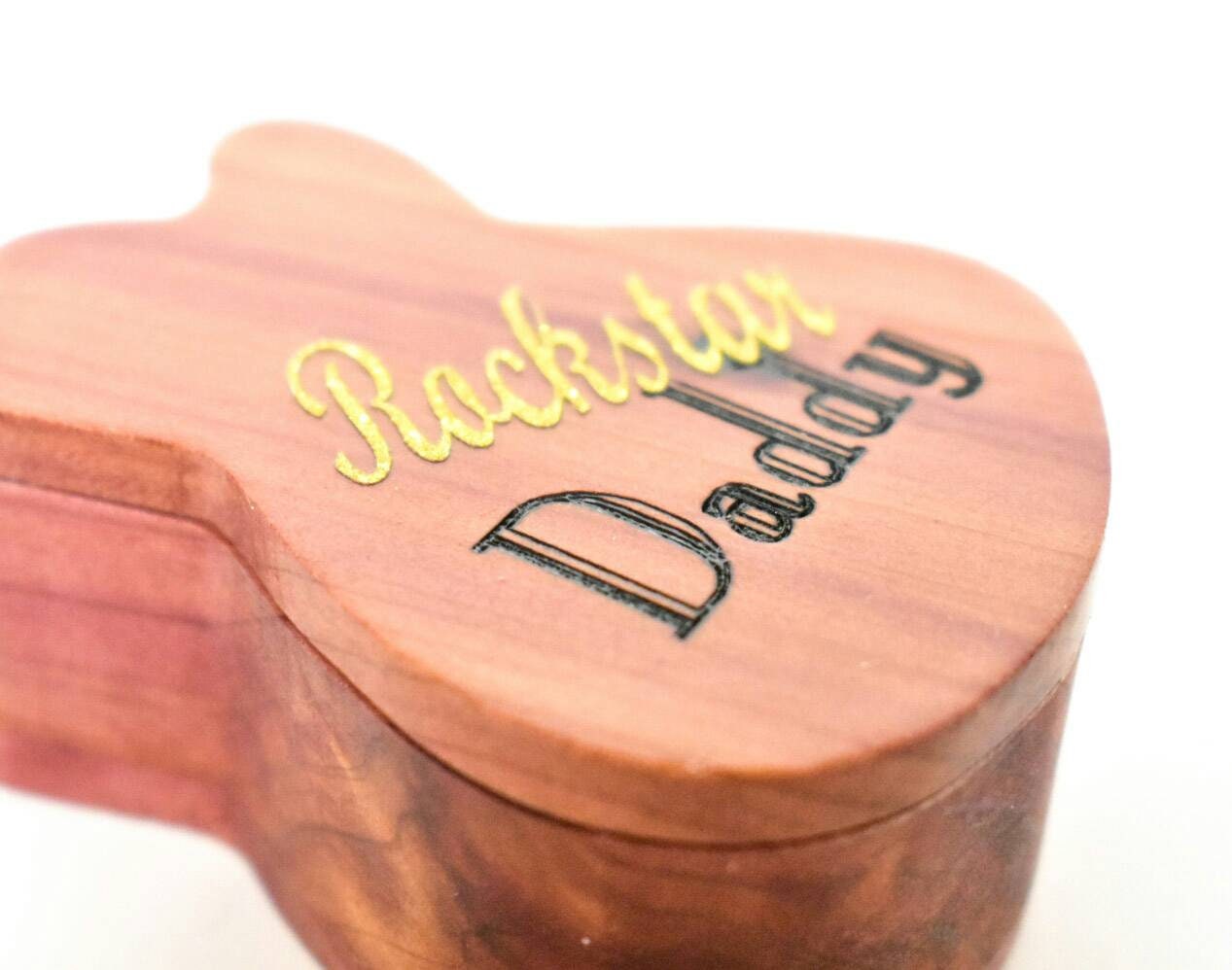 Wooden Guitar Pick Box Electric guitar pick box Rock Star Etsy