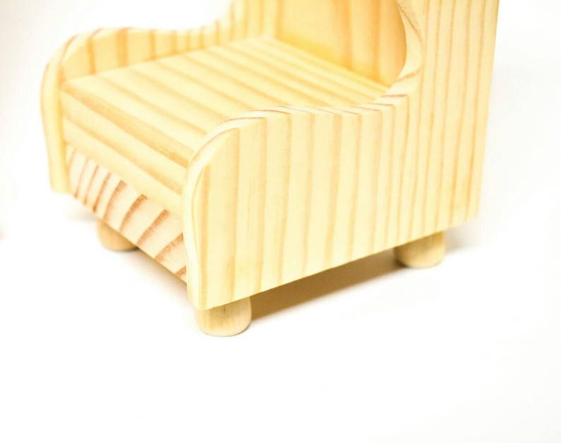 Unfinished Doll Furniture Doll house Living Room Set doll Etsy