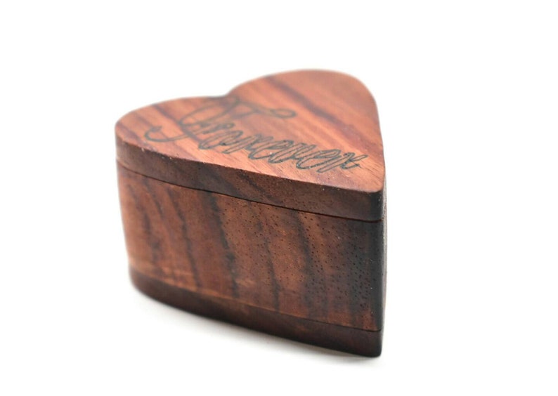 heart box girlfriend gift Ring bearer box wedding gift Wooden ring box valentine/'s gift engagement ring box Mother/'s Day gift B/&E