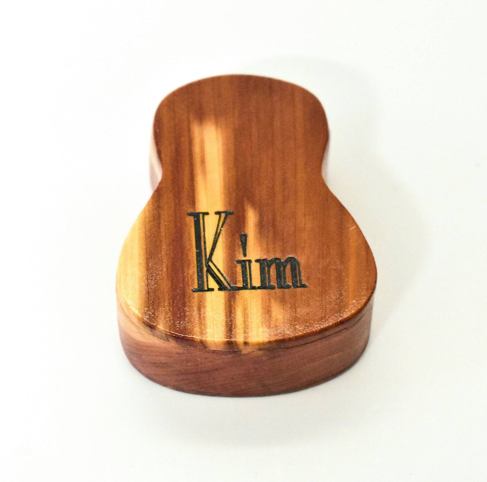 Wooden Guitar Pick Box Acoustic Guitar Pick Box Music Gift Etsy