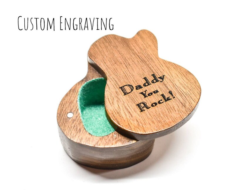 Wooden Guitar Pick Box Pick Storage Plectrum Box Pick Etsy