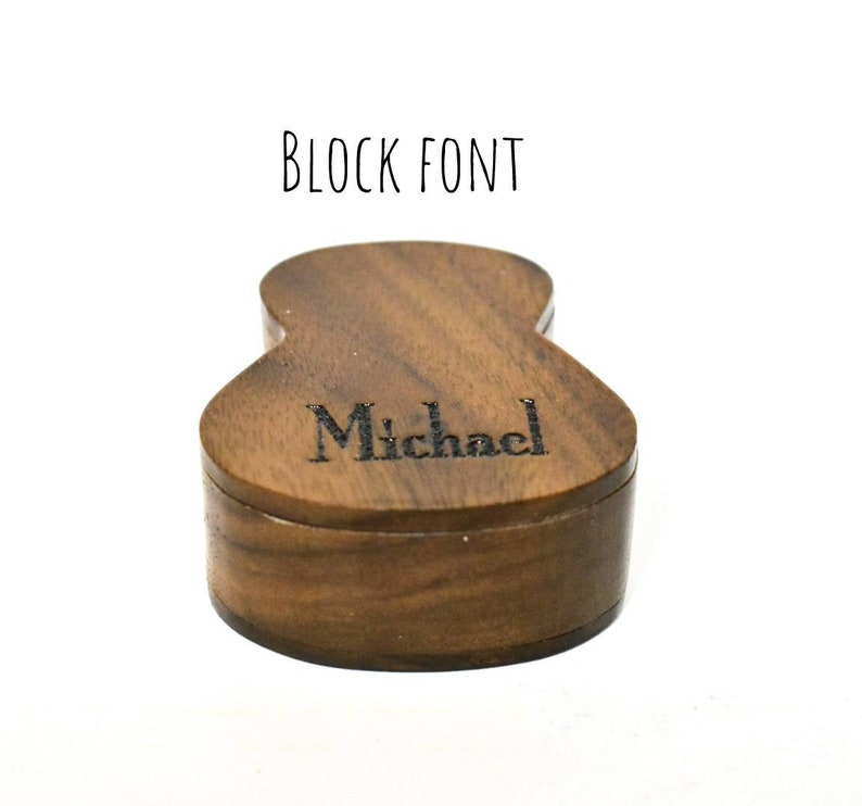 Wooden Guitar Pick Box pick storage plectrum box pick Etsy