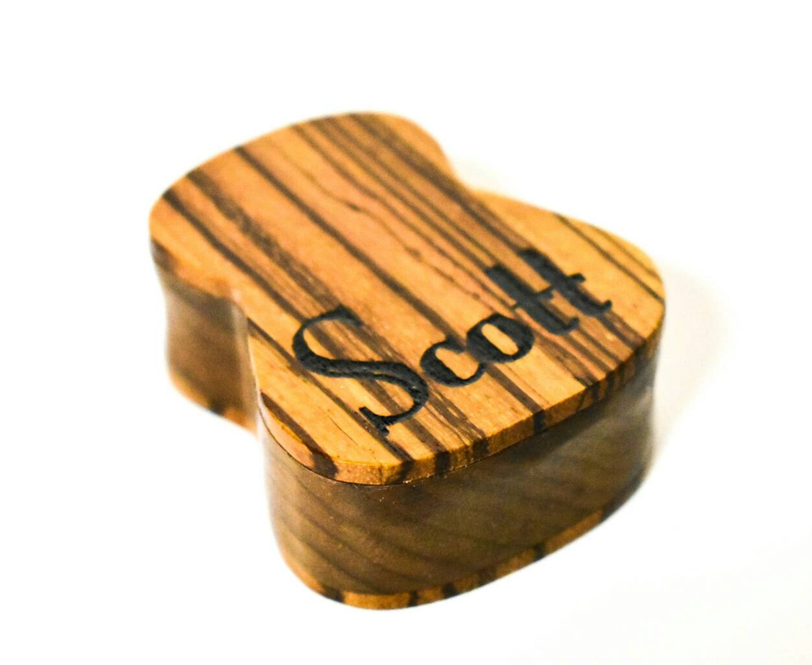 Wooden Guitar Pick Box pick storage plectrum box pick Etsy