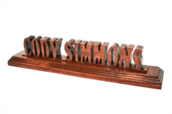Wooden Desk Name Plate Wooden Name Plaque Teachers Name Etsy