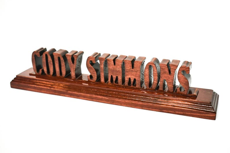 Wooden Desk Name Plate Wooden Name Plaque Teachers Name Etsy