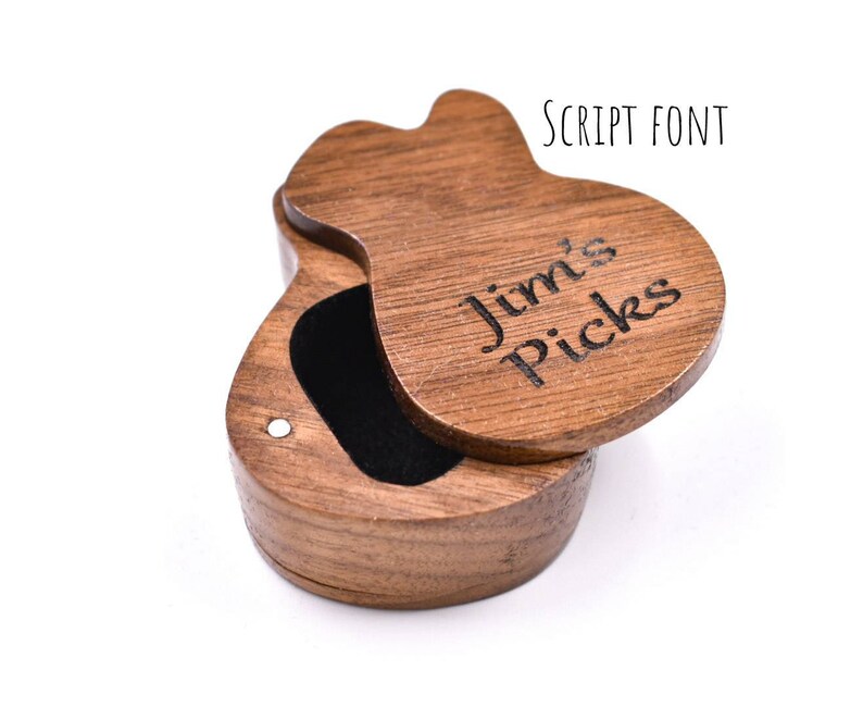 Wooden Guitar Pick Box pick storage plectrum box pick Etsy