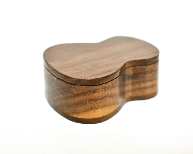 Wooden Guitar Pick Box Acoustic Guitar Pick Box Music Gift Etsy