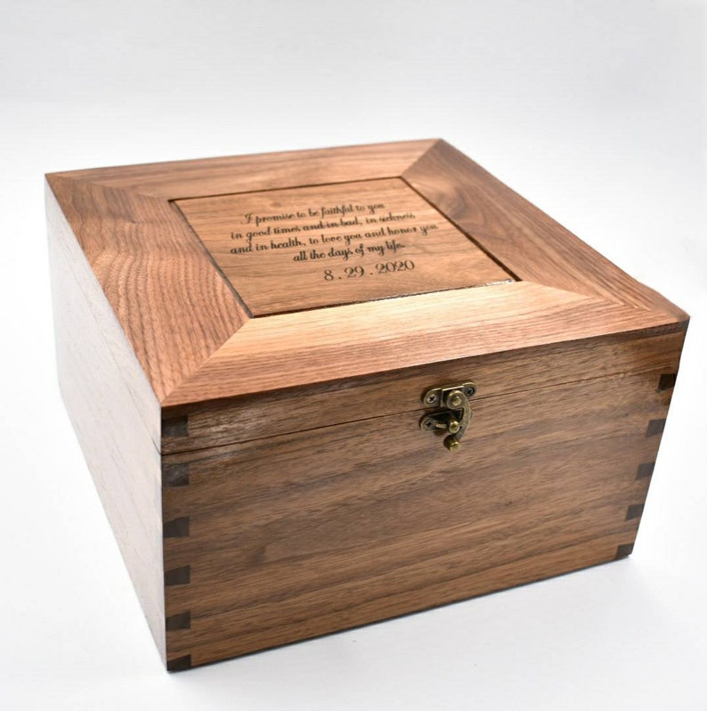 Engraved Wood Box Custom Wood Keepsake Box Personalized Etsy