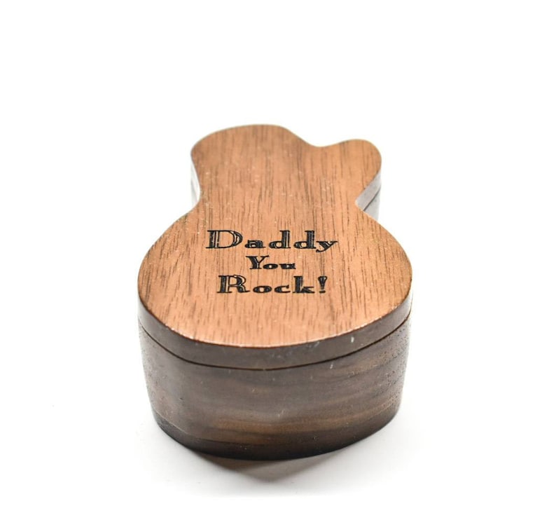 Wooden Guitar Pick Box pick storage plectrum box pick Etsy